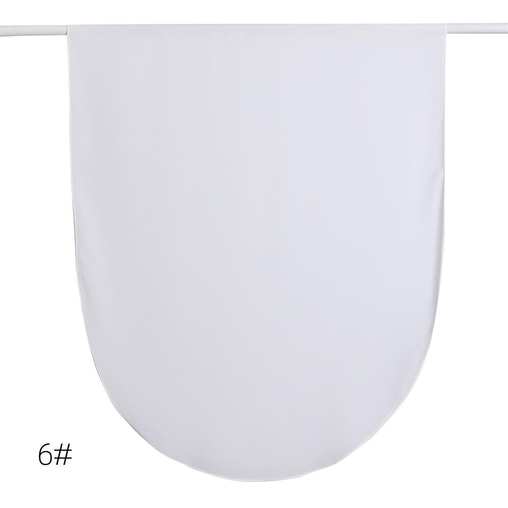 

Однотонный полукруглый длинный шарф из жемчужного шифона - Дышащий, мягкий драпирующийся платок 1.8M