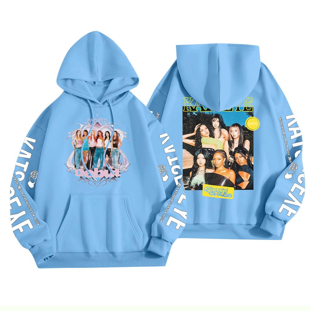 Unisex Fashion Lightweight Long Sleeve Pullover With Pockets Printed Hoodie