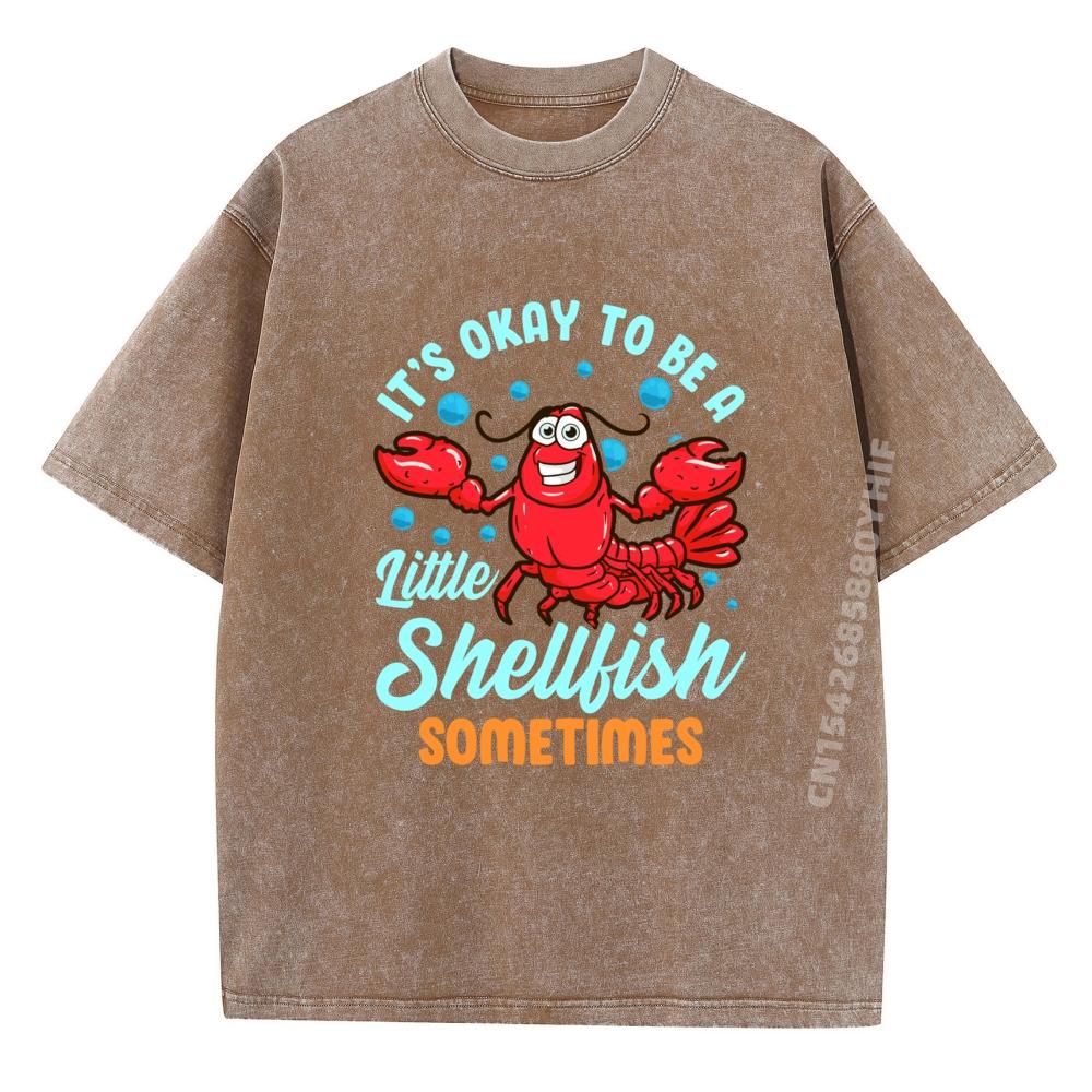 Lobster Seafood Shellfish Food Luxury Designer Mens High Quality Custom T Shirt Mens Funny Washed Clothes