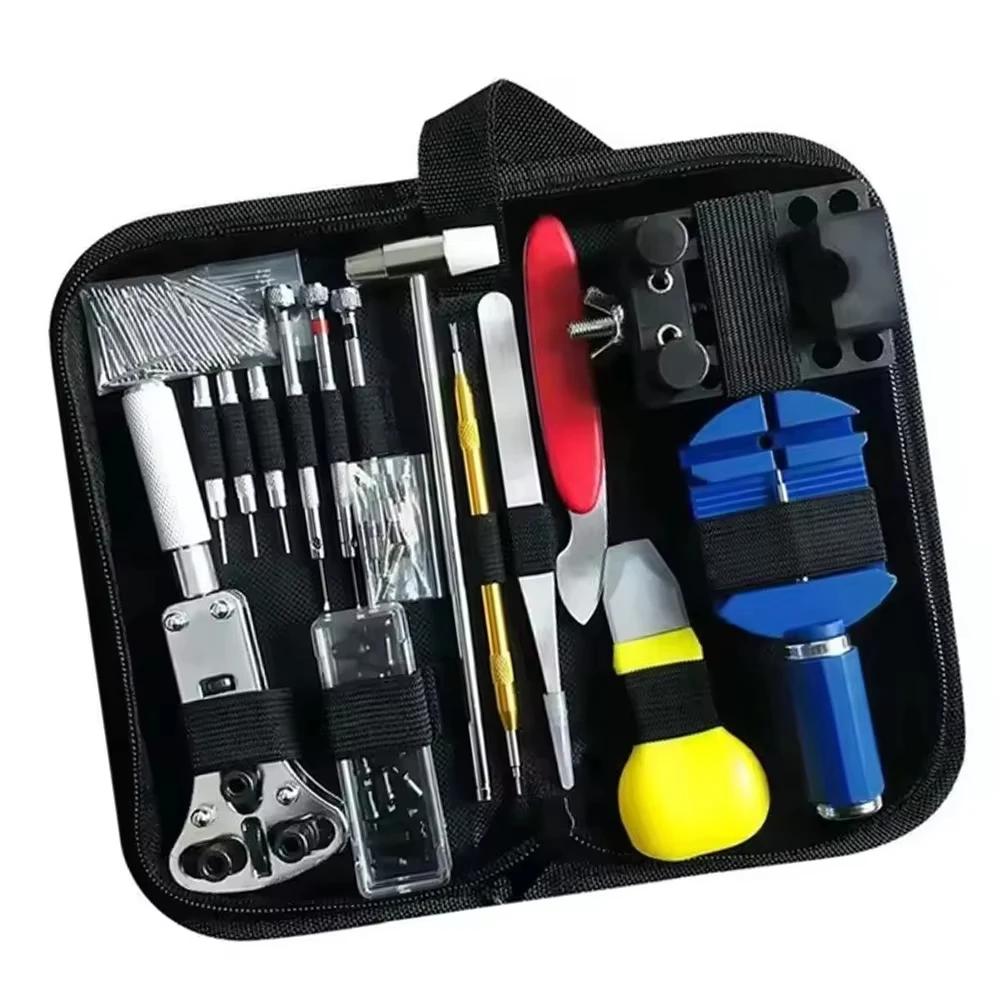 147 Pcs Watch Opener Repair Tool Kit Watch Case Repairing Opener Strap Link Storage Bag Screwdriver Watchmaker Repair Tools kit