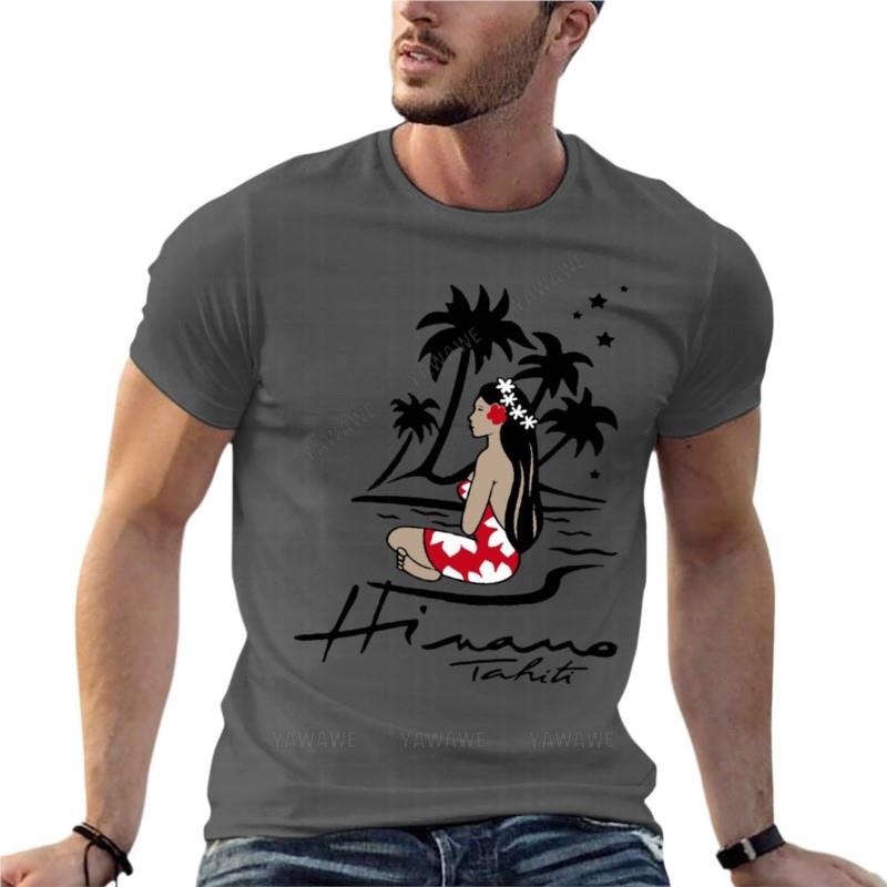 Hinano Tahiti Logo Oversized Tshirt Printed Unisexs Clothes Short Sleeve Streetwear Large Size Tops Tee