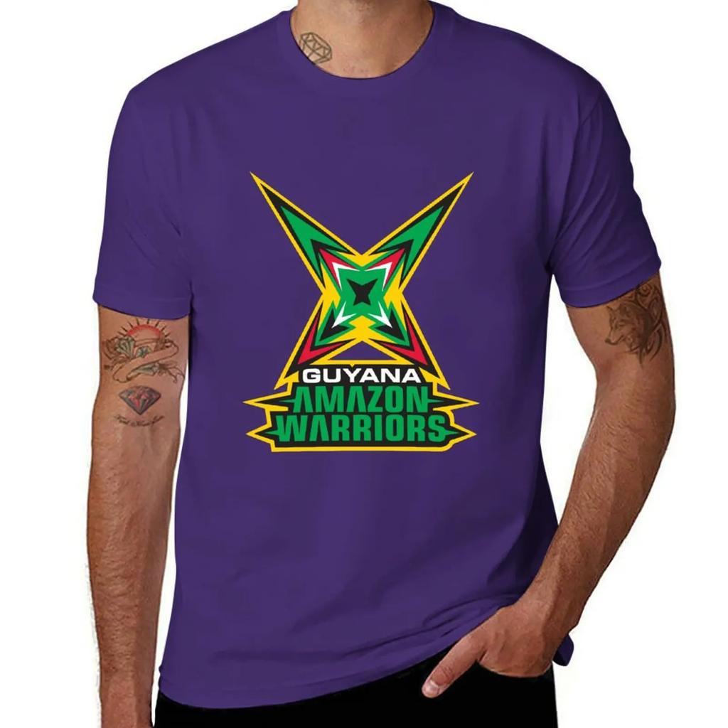 Guyana Amazon Warriors T-Shirt Blacks Blanks Anime T Shirts Cute Tops Shirts Graphic Tee Men