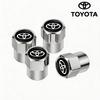 4Pcs Aluminum Alloy Tire Valve Caps Anti Leak Dust Cover Car Wheel Accessory For Toyota Hilux Corolla RAV4 Camry Highlander C-HR