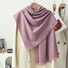 Short Beard Scarf Light Luxury High-end Cashmere Scarf Women's Winter New Korean Men's Shawl Solid Color