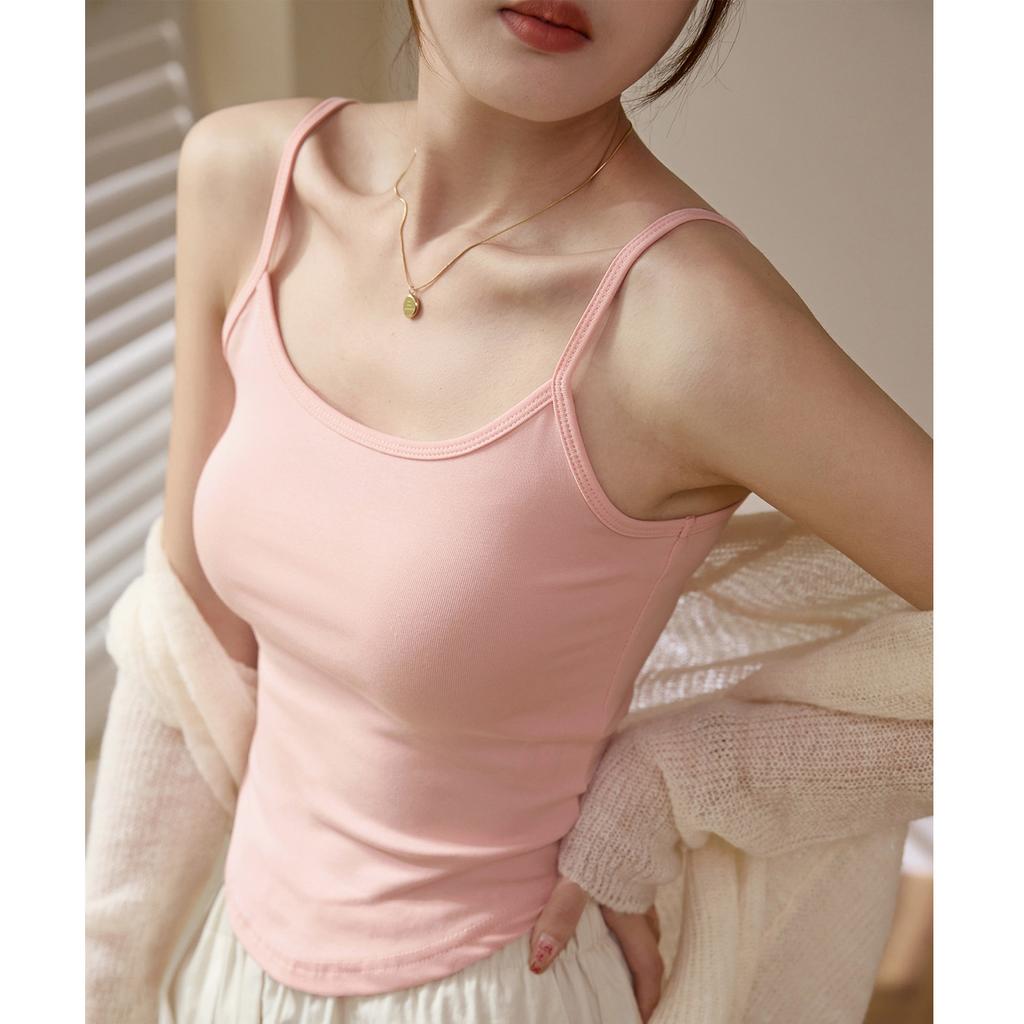 Pure Cotton Camisole Women's Summer Outer Wear New Curved Sexy Pure Desire Inner Top