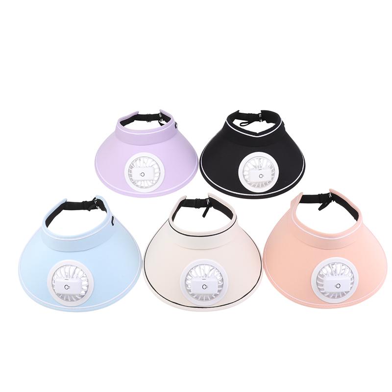 Breathable Cooling Fan Hat Usb Rechargeable Fans Hat Outdoor Travel Sun Hat Empty Top Large Brim With Fan For Women Gifts