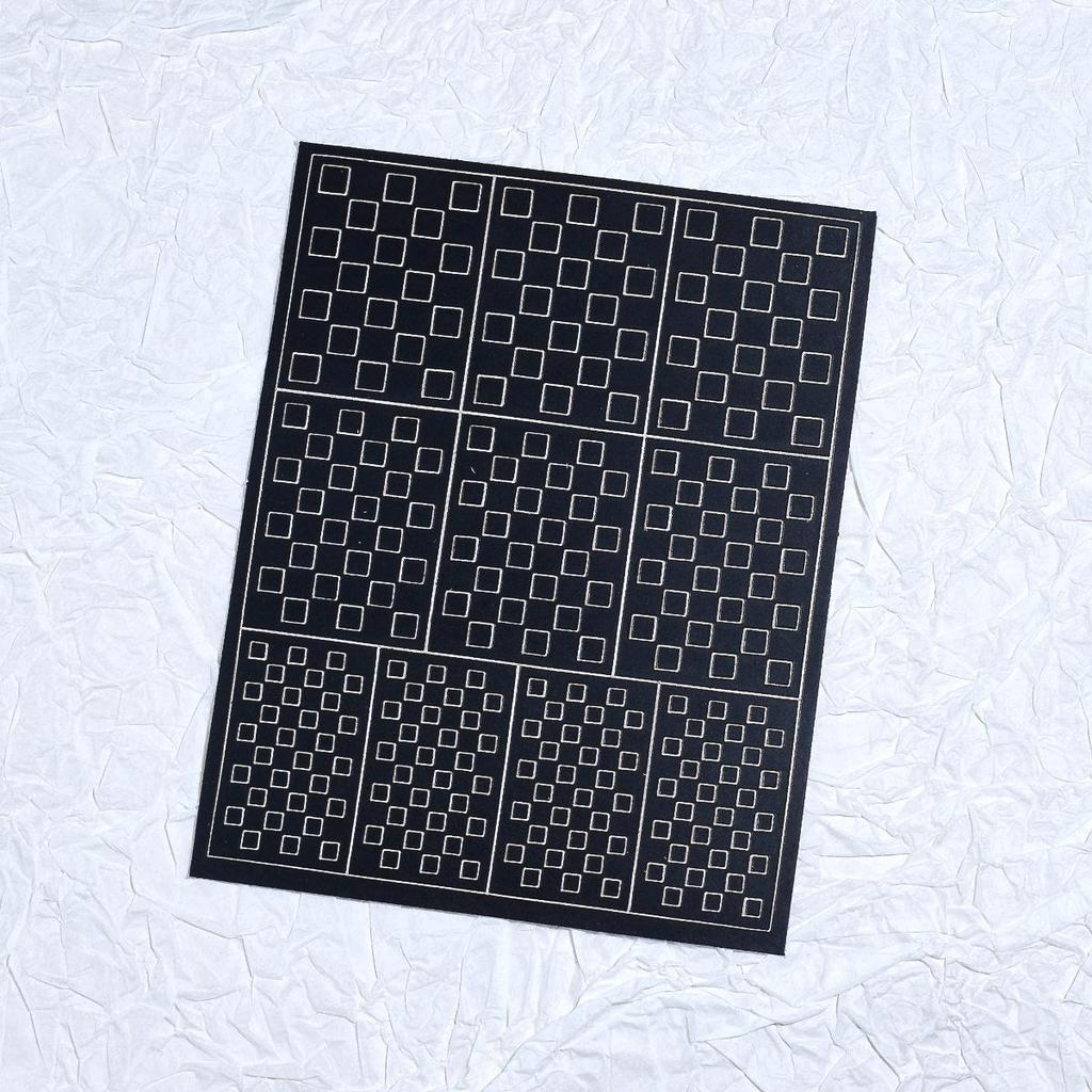 Décalques pour ongles: Autocollants Dégradés à Carreaux et Imprimé Léopard avec Gabarit Creux Double Usage.