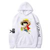 One Piece Luffy Anime Unisex Hooded Pullover Sweatshirt - Korean-Style Casual Long Sleeve Top