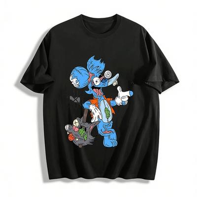 Zombie Style Simpson Print Cool Trendy Short Sleeve T-Shirt Pure Cotton T-shirt