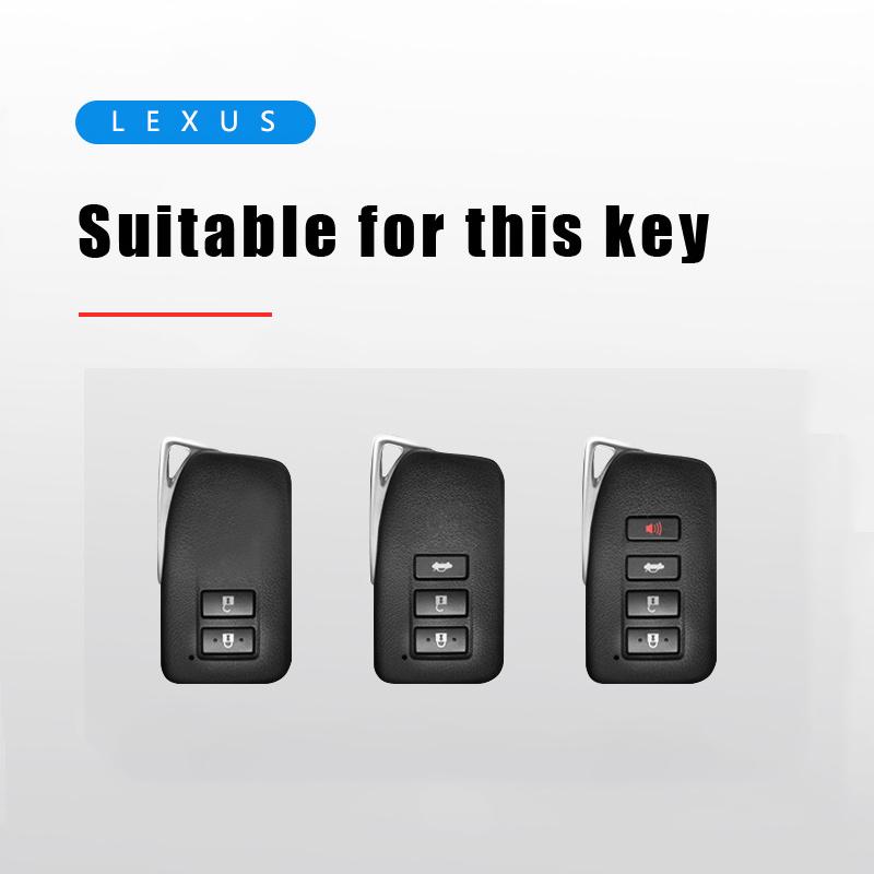 Leather Car Key Cover Case Shell for Lexus RX350 NX300 Es300h Rx450h GS300 GX470 IS250 ES350 LX570 GX460 Nx300h Is300h Keyring