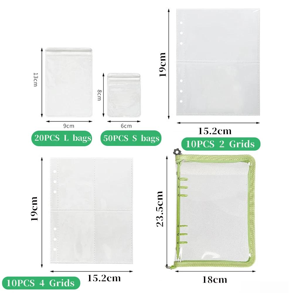 New Jewelry Necklace Earring Holder Bag Portable Water-proof Credit Card Photo Storage Book Zipper Bag Ins Stationery Organizer