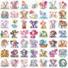 50PCS Cartoon Doodle Elephant Stickers Decoration Suitcase Scrapbook Laptop Phone Stationery Kid Wall Art Sticker
