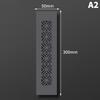 Aluminum Alloy Vents Cover Rectangle 50/80Mm Wide 300Mm Length Air Vent Decor Louver Breathable Mesh Ventilator Grille Cover