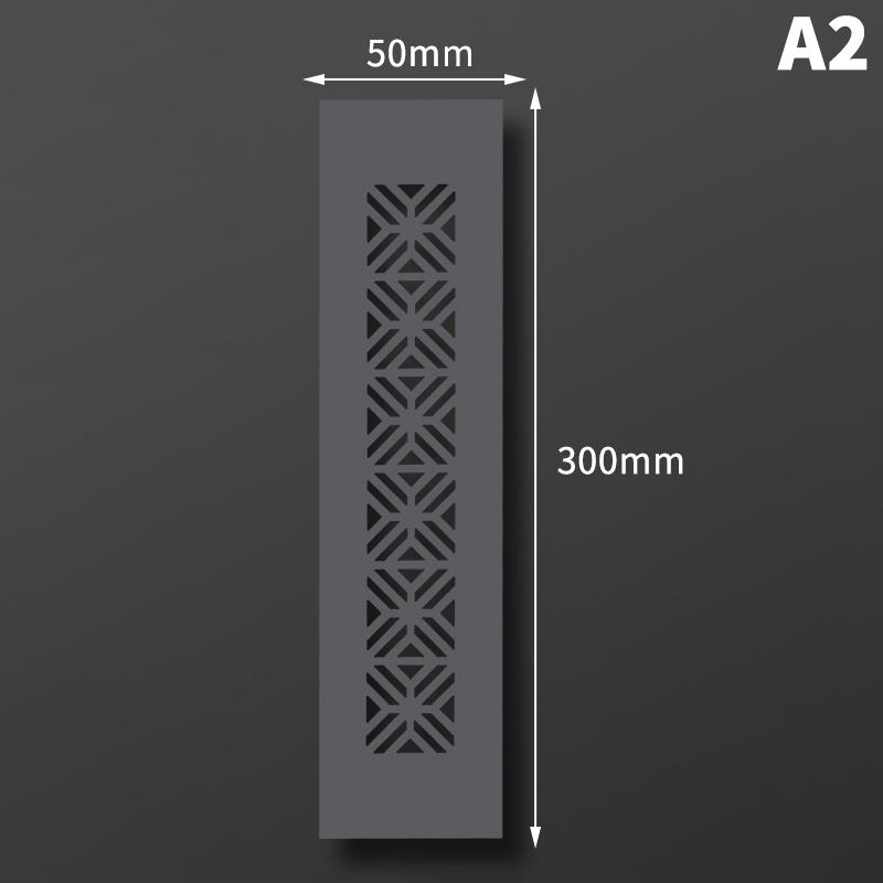 Aluminum Alloy Vents Cover Rectangle 50/80Mm Wide 300Mm Length Air Vent Decor Louver Breathable Mesh Ventilator Grille Cover