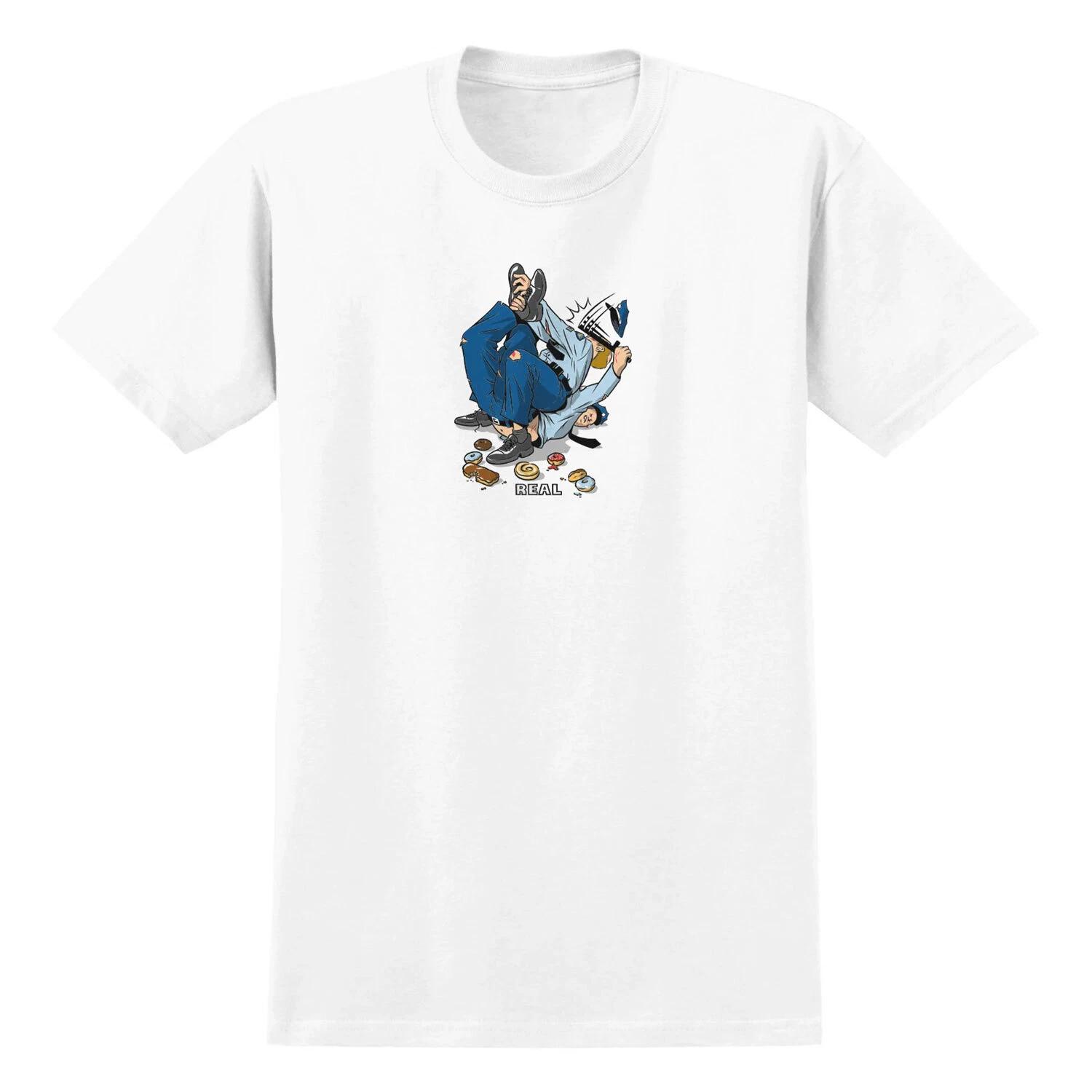 Real Skateboards Shirt Double Duty White S