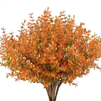 Artificial Fall Flowers Outdoor Plastic Shrubs Fake Plant for Garden Home Wedding Halloween Thanksgiving Autumn Party Decoration
