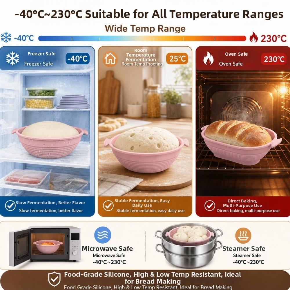 Heat-Resistant Sourdough Bread Baking Bowl Food Grade Dough Fermentation Bowl  Bread Making