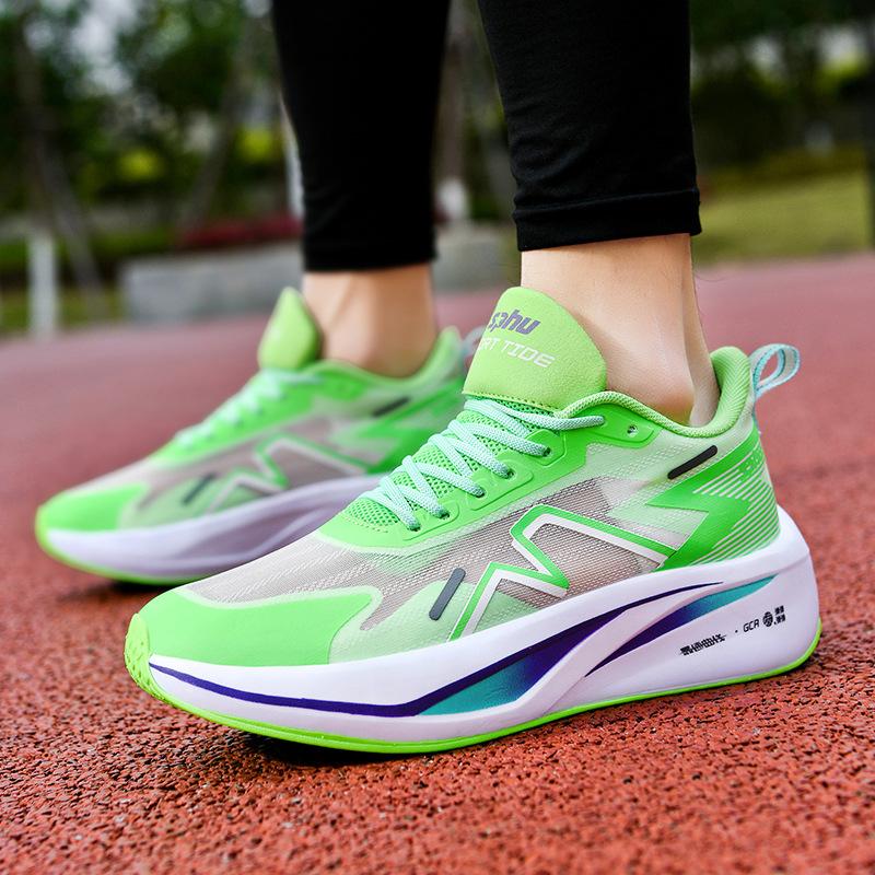 Summer Professional Marathon Soft-soled Mesh Breathable Sneakers, Thin Running Shoes, Men's Racing Long-distance Running Sneakers