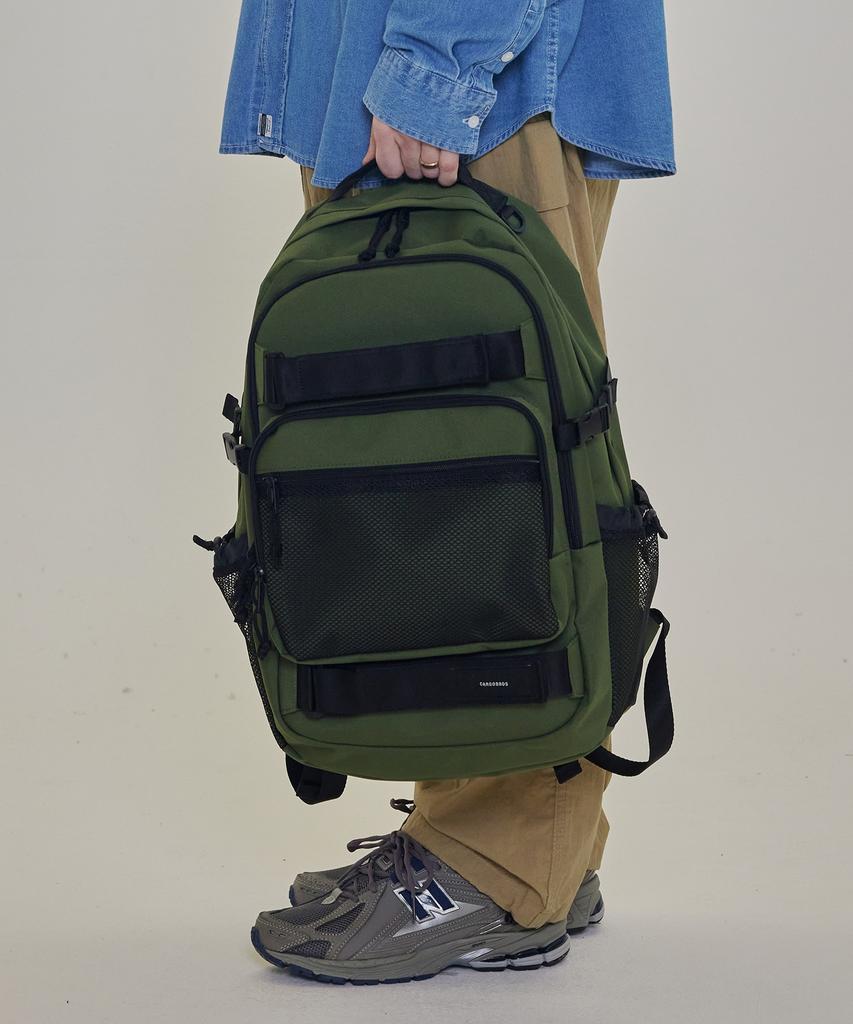 Cargobros Cb Double Strap Pocket Backpack (Khaki)