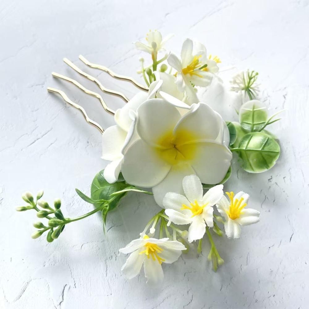 Bohemian Flowers Hair Claw Side Clip Artificial Floral Hair Clip  Photography Props