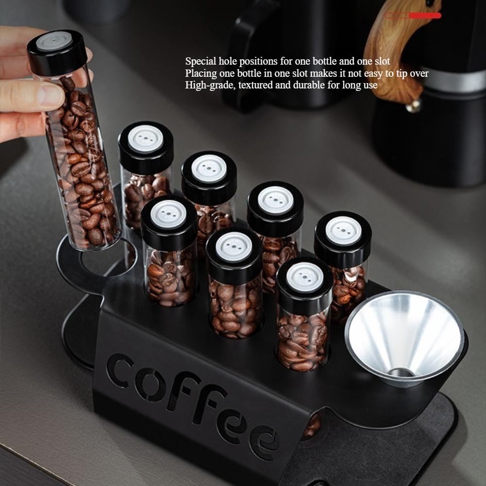 Coffee Bean Sealed Jar Display Rack Transparent Storage Tube with One-way Exhaust Valve Airtight Aroma Jar for Coffee Storage KFS-fc98