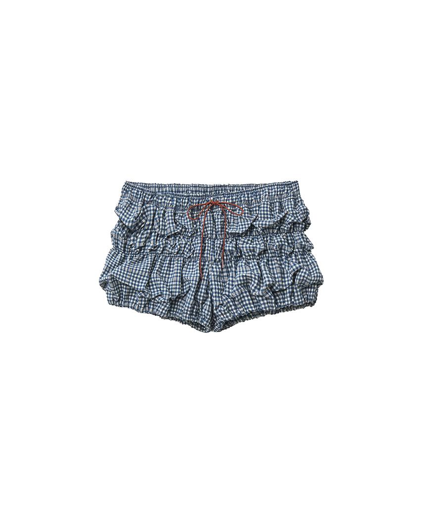 Yuupeu Bono Balloon Shorts - Blue Check