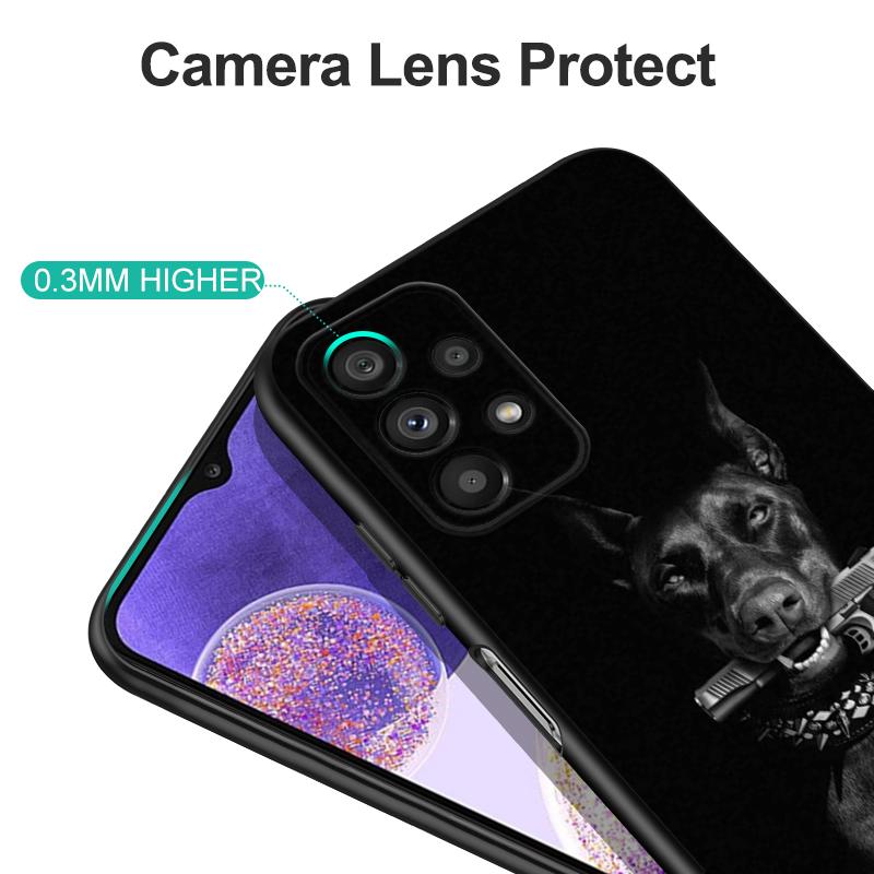 Czarne etui Tpu do Realme 2 3 3i 5i 5s 6s 7i 6 7 8 8i pro 4g 5g cover Doberman