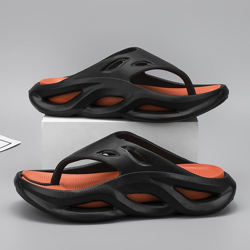 New Men S Flip Flops Outdoor Indoor Slippers Thick Soft Sole Men Beach Sandals Non-Slip Bathroom Home Men Slippers Flip Flops 40-41