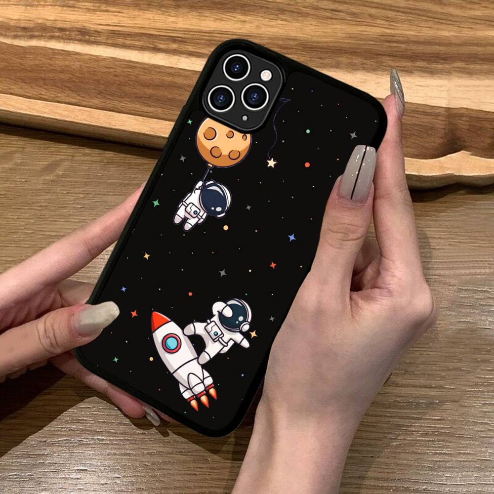 Cute Astronaut Phone Case Silicone PC+TPU For For IPhone 11 12 13 14 15 16 Plus Pro Max Cover