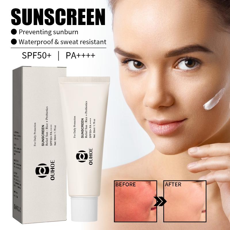 Protector Solar Facial Iluminador con Probióticos de Arroz Protección UV Ligera No Graso Hidratante para Uso en la Oficina