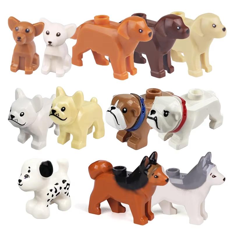 MOC Animali Blocchi da Costruzione Zoo della Foresta Tigre dai Denti a Sciabola Orso Alce Elefante Aquila Squalo Scimmia Leone Giocattolo Mini Mattoncino Regalo per Bambino S09