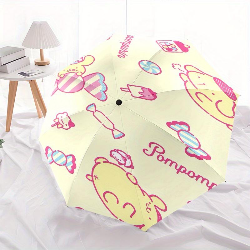 Pompompurin,Candy Automatic Umbrella-Foldable, Durable 8-Bone Design, Compact and Stylish, Great for Camping, Halloween, Christmas, Mother's