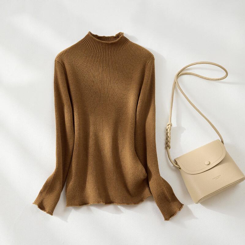 Jinjv Women's Wool Blend Pullover Sweater