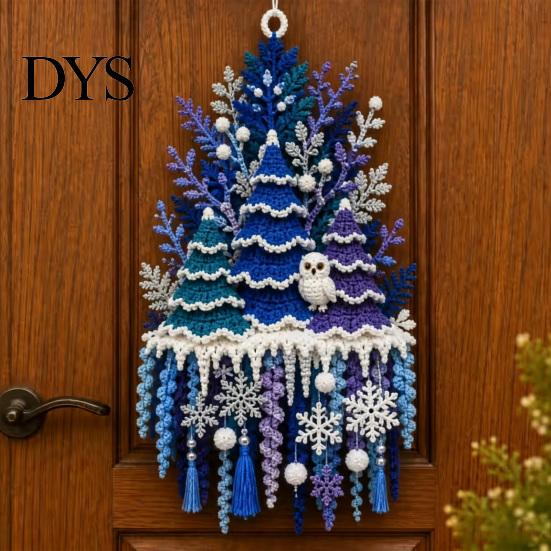 Feiertags-Türhänger DIY Saisonales Häkel-Hänger-Set, 3D-Wichtel Gestrickte Hängedekoration Projekte Basteln, Handgefertigtes Ornament für Anfänger