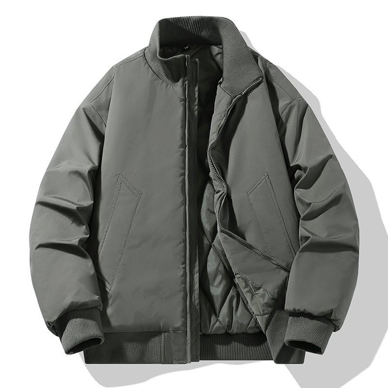 Mens Stand Collar Winter Puffer Jacket Casual Warm Slim Fit Coat Teens