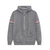 TB JL Double-Sleeve Hooded Knit Sweater Jacket – Warm, Fashionable, Versatile Zipper Style for Couples