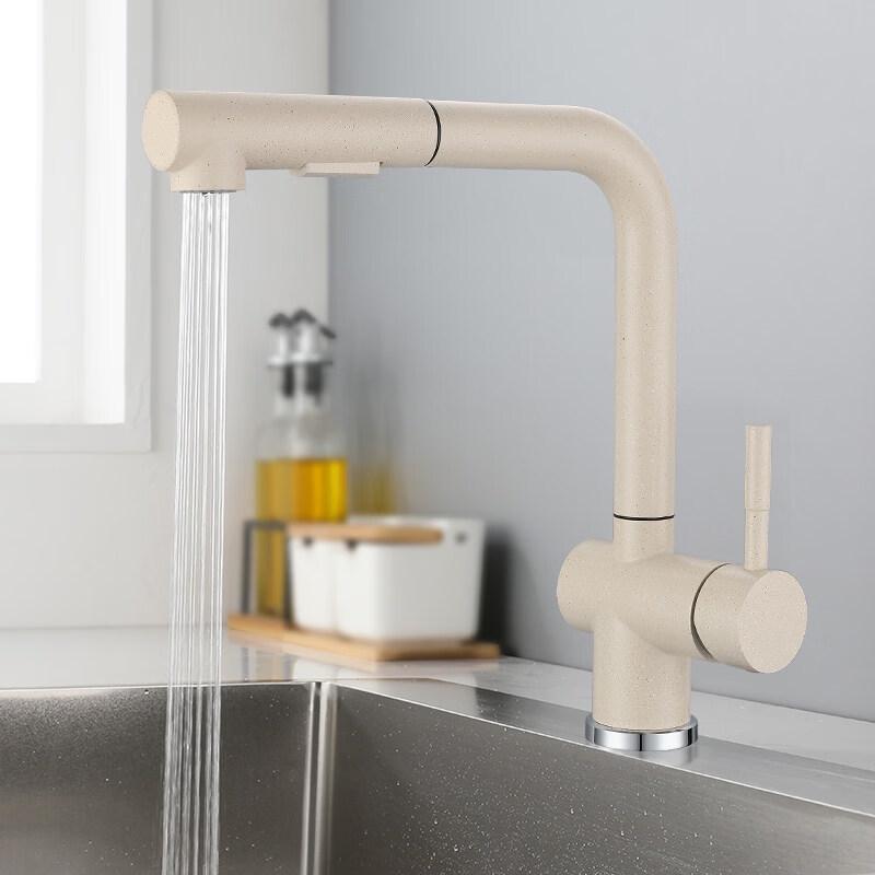 TLXT Pull-Out Kitchen Faucet with Hot & Cold Water