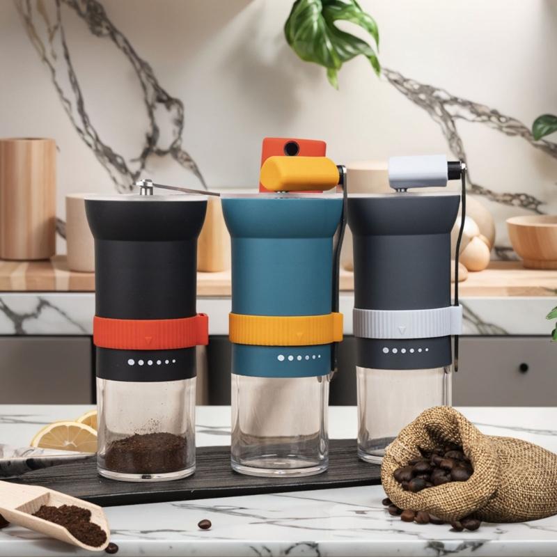 Effiziente Handkaffeemühle Praktische manuelle Kaffeemühle mit Keramikmahlwerk Für Outdoor-Abenteuer