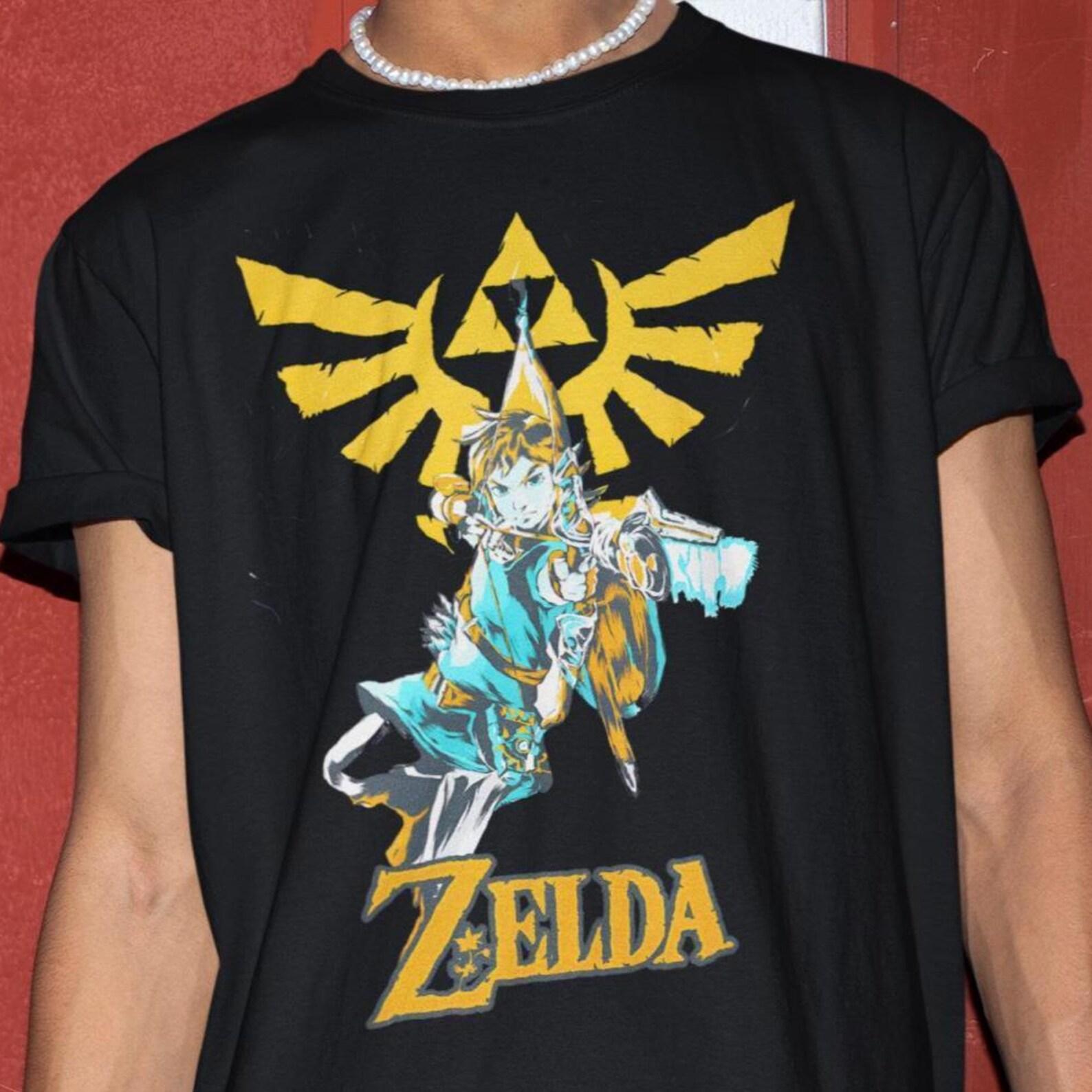 Legend of Zelda Shirt - Link Bow Archer Tee,Hyrule Warrior Gamer Gift,LoZ Tee S