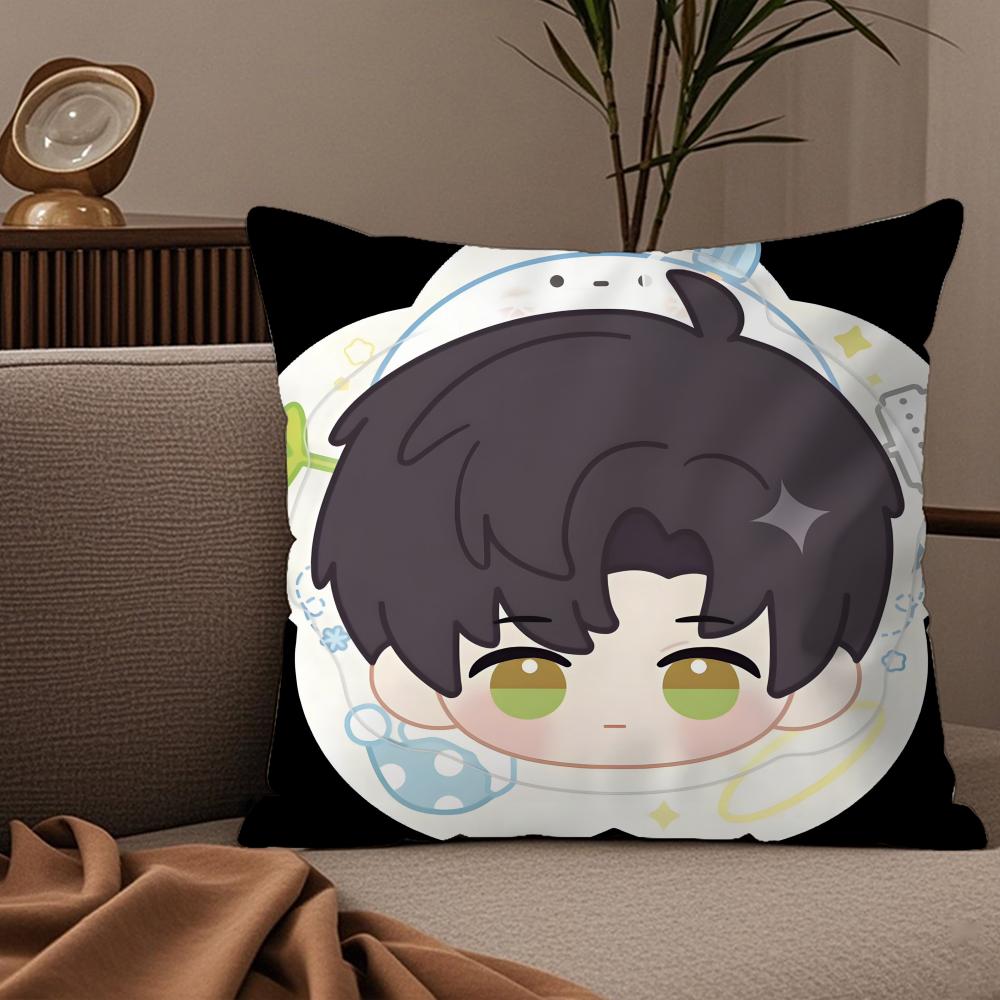 Cartoon Love And Deepspace Sylus Pillow Case Silky Elegant Comfort Sofa Bed Invisible Zipper