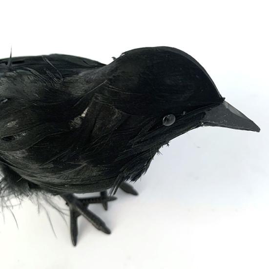 Crow Prop Ručně vyráběný Raven Shape Černý stojan Fly Crows Prop pro venkovní použití