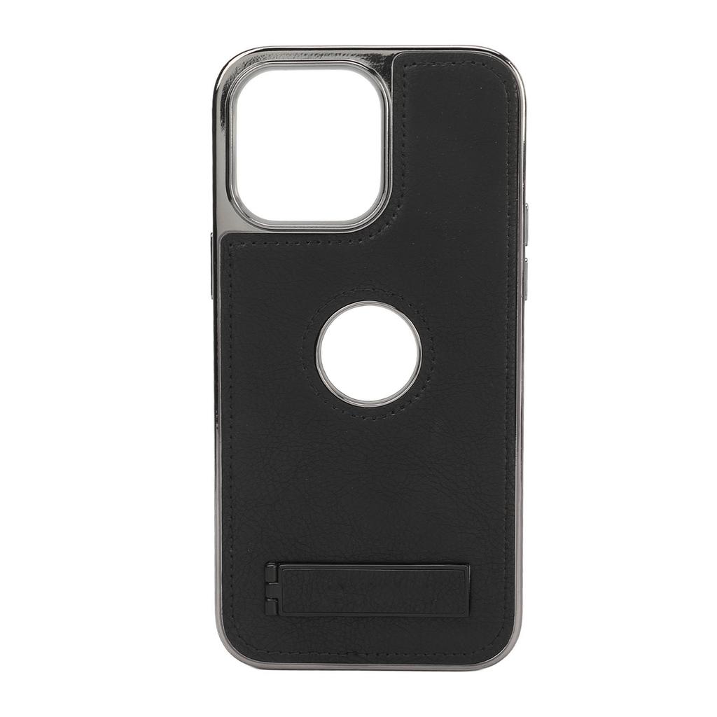 Case for IPhone PU Leather Full Protection Shockproof Slim Cell Phone Cover for Men Daily Use Black for IPhone 14 Pro
