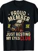 Men's Funny Vintage Firefighter T-Shirt - "Just Resting My Eyes" Slogan, Fire Dept Design, Casual Round Neck Tee Suitable for Year-Round Wear, Machine