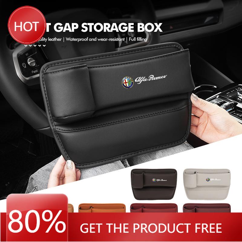 Hub Caps Universal Car Seat Gap Filler Storage Box With Cup Holder For Alfa Romeo Giulia 147 Mito 156 159 166 GT Stelvio Brera V CVR1