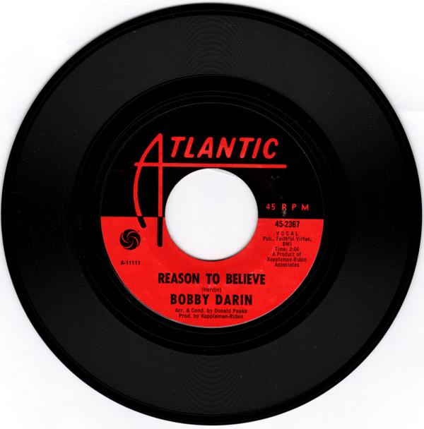 

7inch Record BOBBY DARIN Reason To Believe 452367 Atlantic 1966 US Pop Used