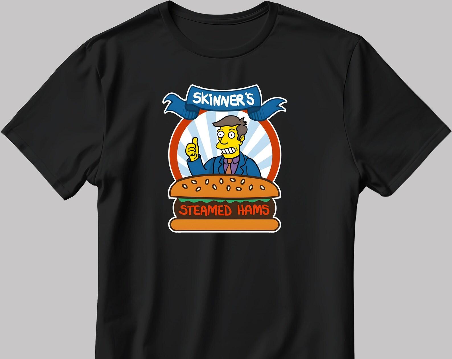 Skinner s Steamed Hams Short Sleeve White-Black Men s / Women s T-Shirt P200 3XL