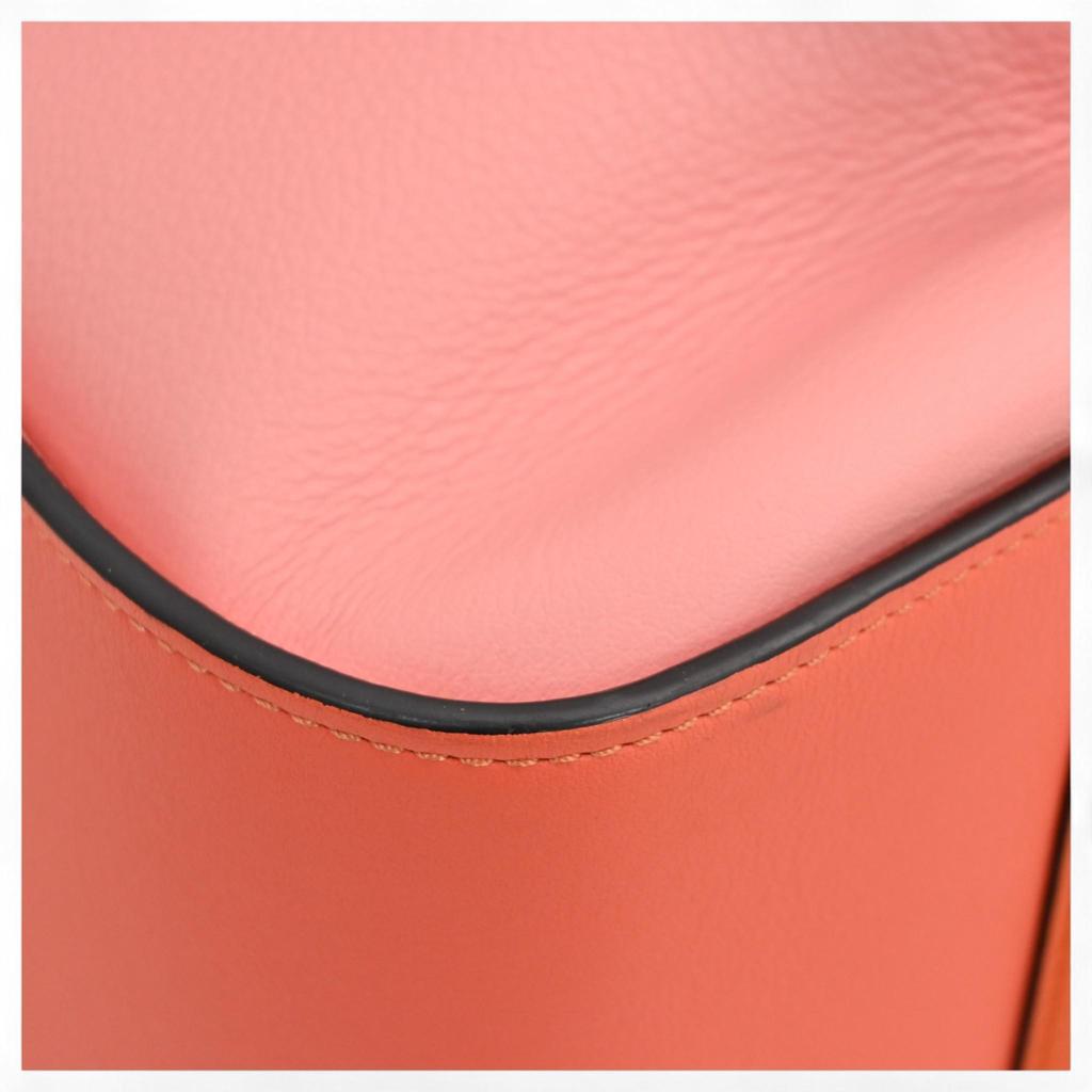 Auth LOEWE Hammock Small 2Way Shoulder Handbag Leather Pink Orange Lo9998bf