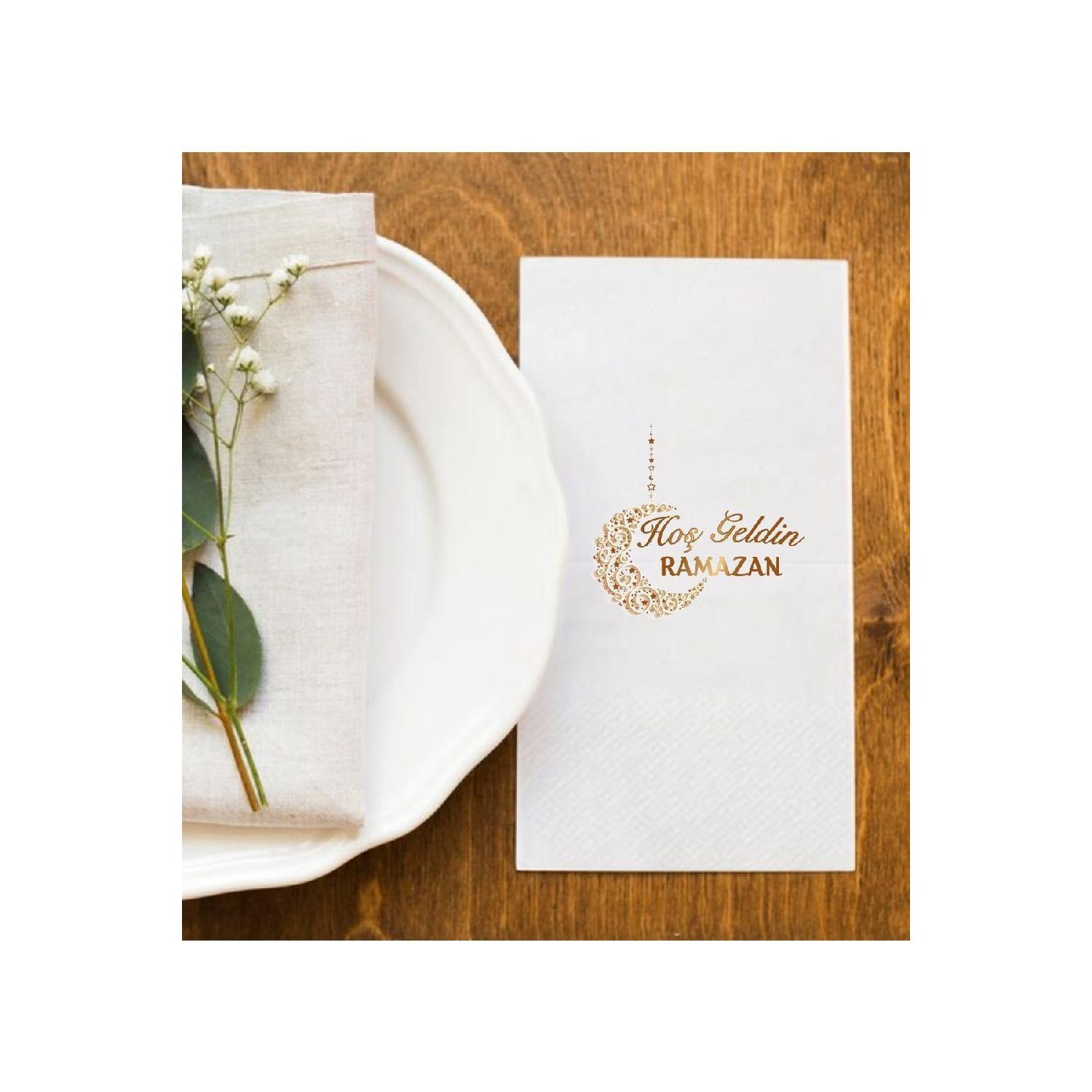 

Welcome Ramadan Table Special Iftar Time 3 Print Napkin Presentation Napkin 20 Pieces
