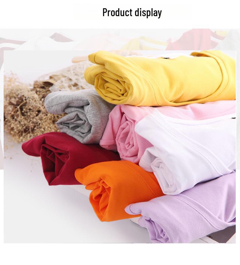 Women's Pure Cotton Three-Quarter Sleeve Slim Fit Mock Neck T-Shirt for Spring and Autumn 2022