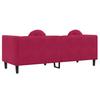 Vidaxl Sofa 3-Osobowa Z Poduszkami, Winna Czerwień, Aksamit